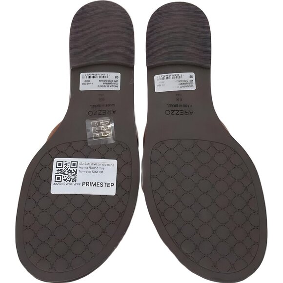 Arezzo Hanna Leather Slide Sandals Women Brown Round Toe US 9M - Picture 6 of 6